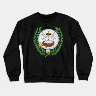 Pelican,  Knight, and a Laurel Wreath Crewneck Sweatshirt